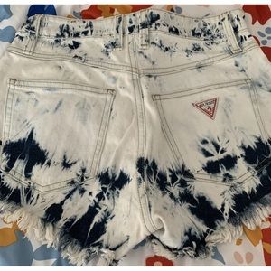 Vintage Guess Jean Shorts size 26 waist smoke and pet free home.